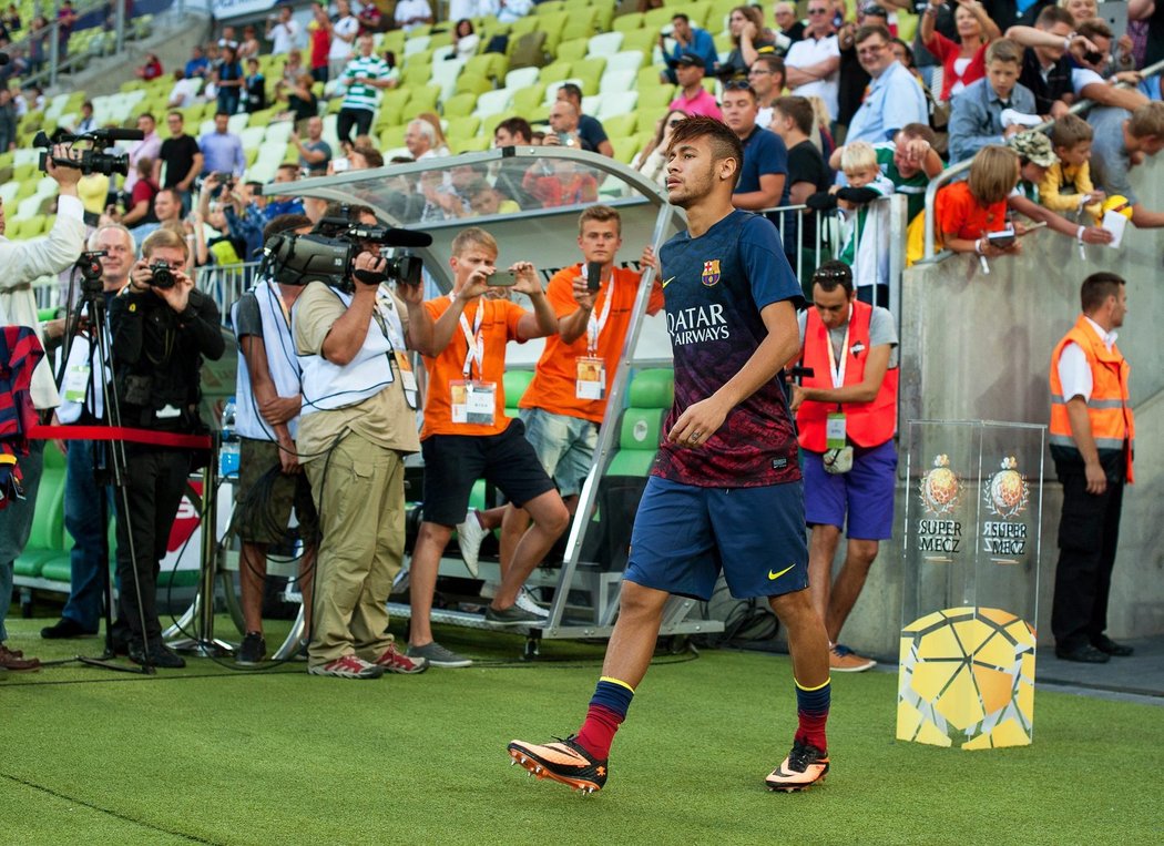 Neymar do utkání nastoupil na závěrečných dvanáct minut