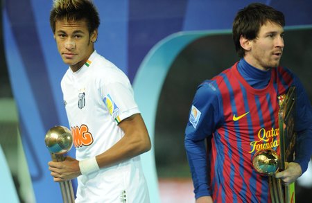 Neymar s Messim proti sobě na klubové úrovni nastoupili loni v prosinci při finále mistrovství světa klubů
