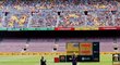 Přivítání polského útočníka Roberta Lewandowského na Camp Nou po přestupu do Barcelony