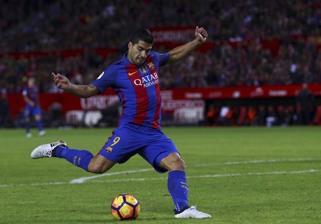 Hvězdný útočník Barcelony Luis Suárez