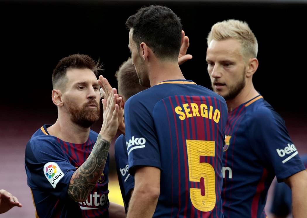 Fotbalisté Barcelony v utkání španělské ligy