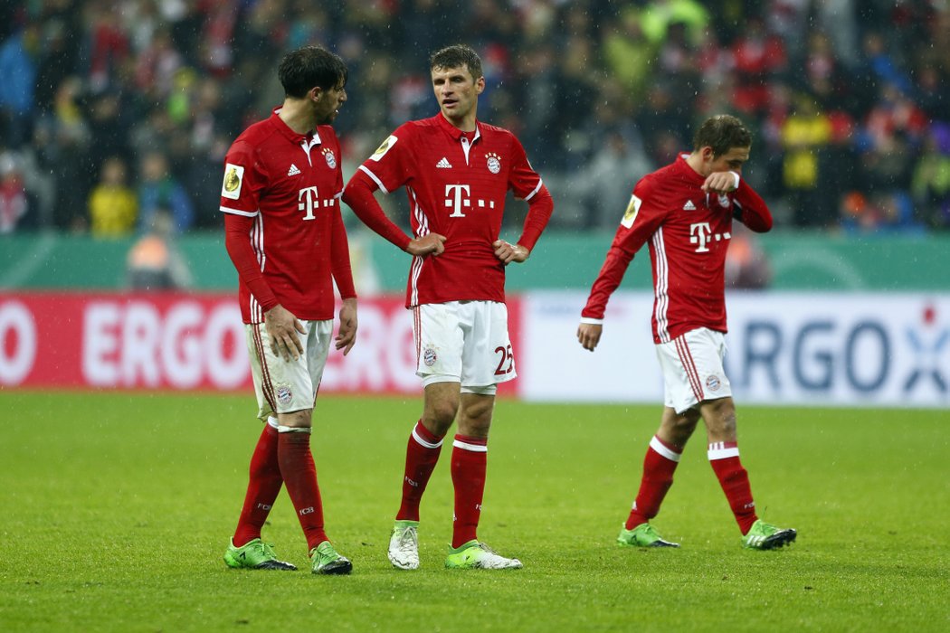 Zklamaní hráči Bayernu