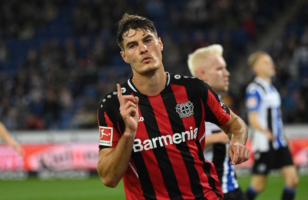 Patrik Schick během utkání s Bielefeldem