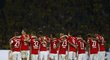 Fotbalisté Bayernu během rozhodujícího penaltového rozstřelu