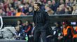 Trenér Atlétika Madrid Diego Simeone v zápase proti Bayernu Mnichov