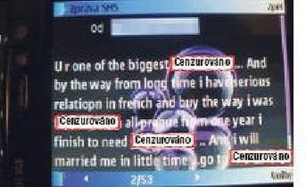 Usvědčující sms Usvědčující sms