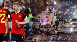 Zápas rozjel nepokoje! V Bruselu hořela auta, policie nasadila slzný plyn