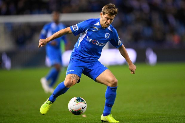 Slovenský záložník Patrik Hrošovský v dresu belgického Genku Slovenský záložník Patrik Hrošovský v dresu belgického Genku