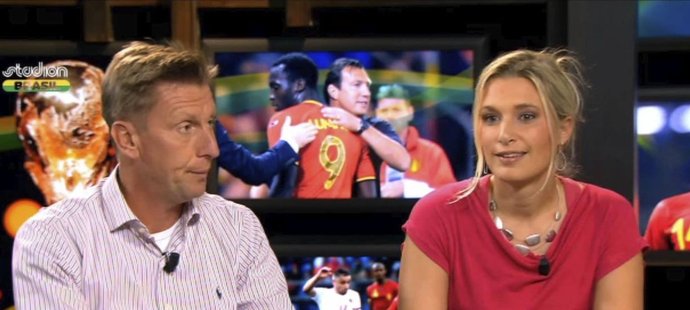 Belgická moderátorka má s fotbalem bohaté zkušenosti