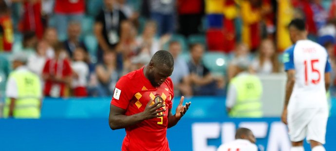 Romelu Lukaku vstřelil v utkání Belgie s Panamou dvě branky