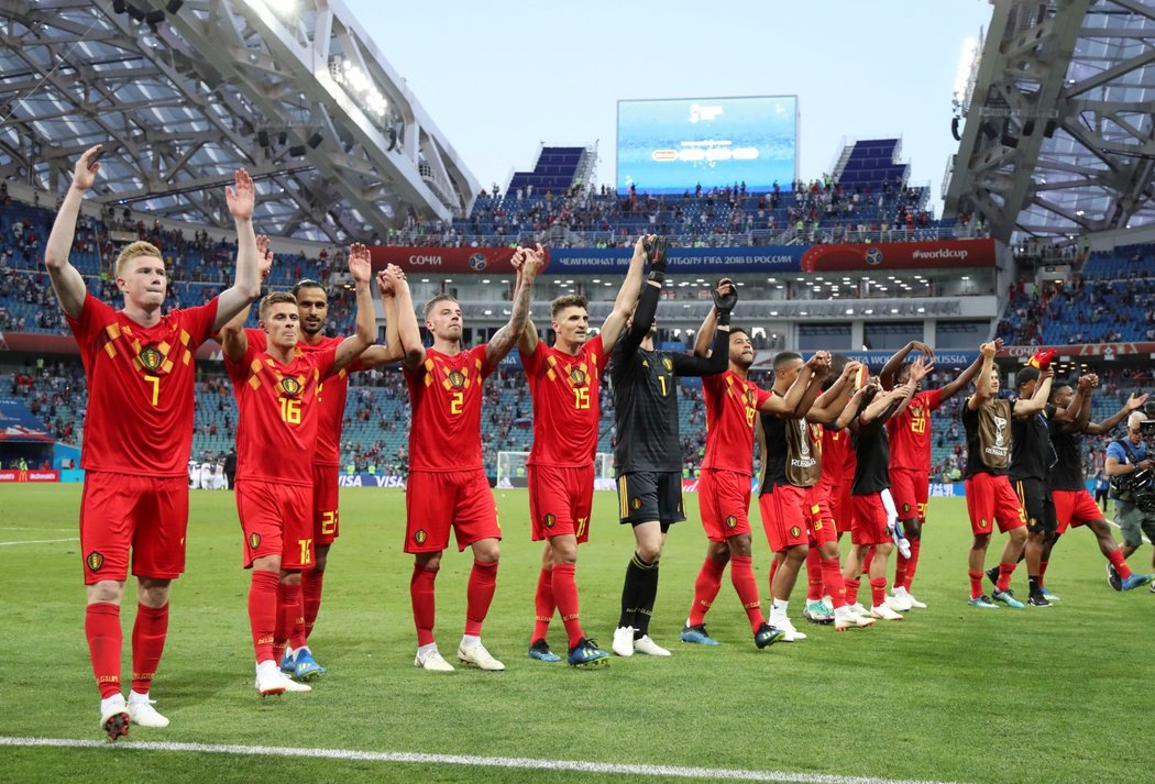 Fotbalisté Belgie slaví jasnou výhru nad Panamou ve vstupním utkání na MS v Rusku