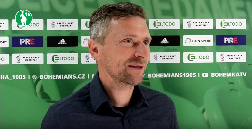 Trenér Bohemians Martin Hašek v rozhovoru pro klubovou televizi
