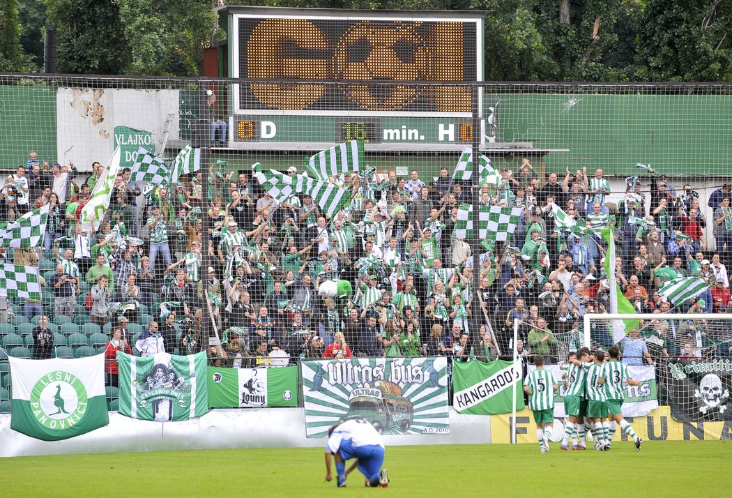 Gól Bohemky vyvolal v ochozech obrovskou radost