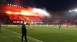 Stadion v Edenu při utkání Slavie s Vršovicemi