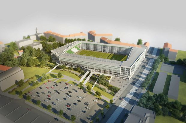 Objemová studie stadionu pražských Bohemians, budoucí podobu Ďolíčku určí architektonická soutěž Objemová studie stadionu pražských Bohemians, budoucí podobu Ďolíčku určí architektonická soutěž