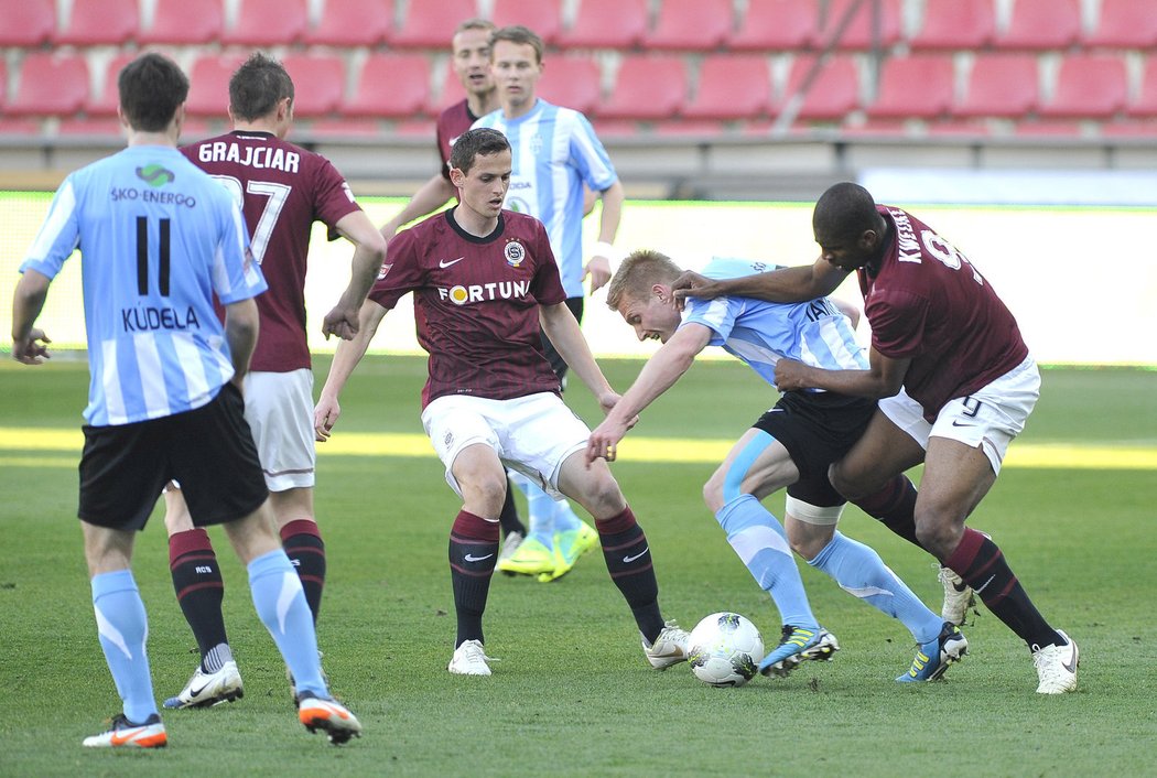 Sparta v druhém zápase čtvrtfinálepoháru České pošty porazila Boleslav 1:0 a postupuje do semifinále 