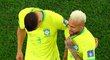 Zklamaný Neymar po vyřazení z Brazílie