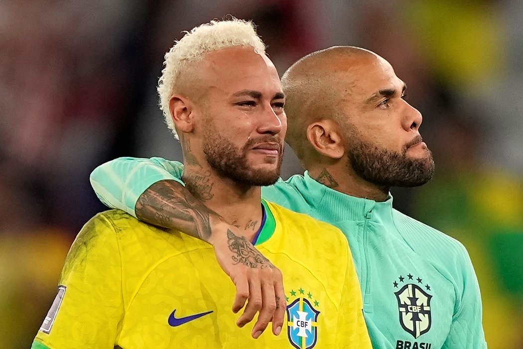 Zklamaný Neymar po vyřazení z Brazílie