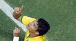 Thiago Silva chvíli poté, co vstřelil branku do sítě Kolumbie