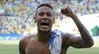 Brazilský kapitán Neymar se na olympiádě v Riu raduje z postupu do finále