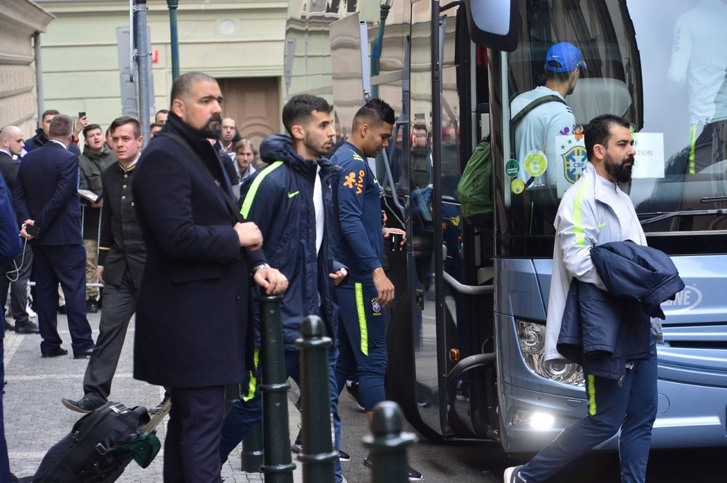 Fotbalisté brazilské reprezentace už jsou v Praze