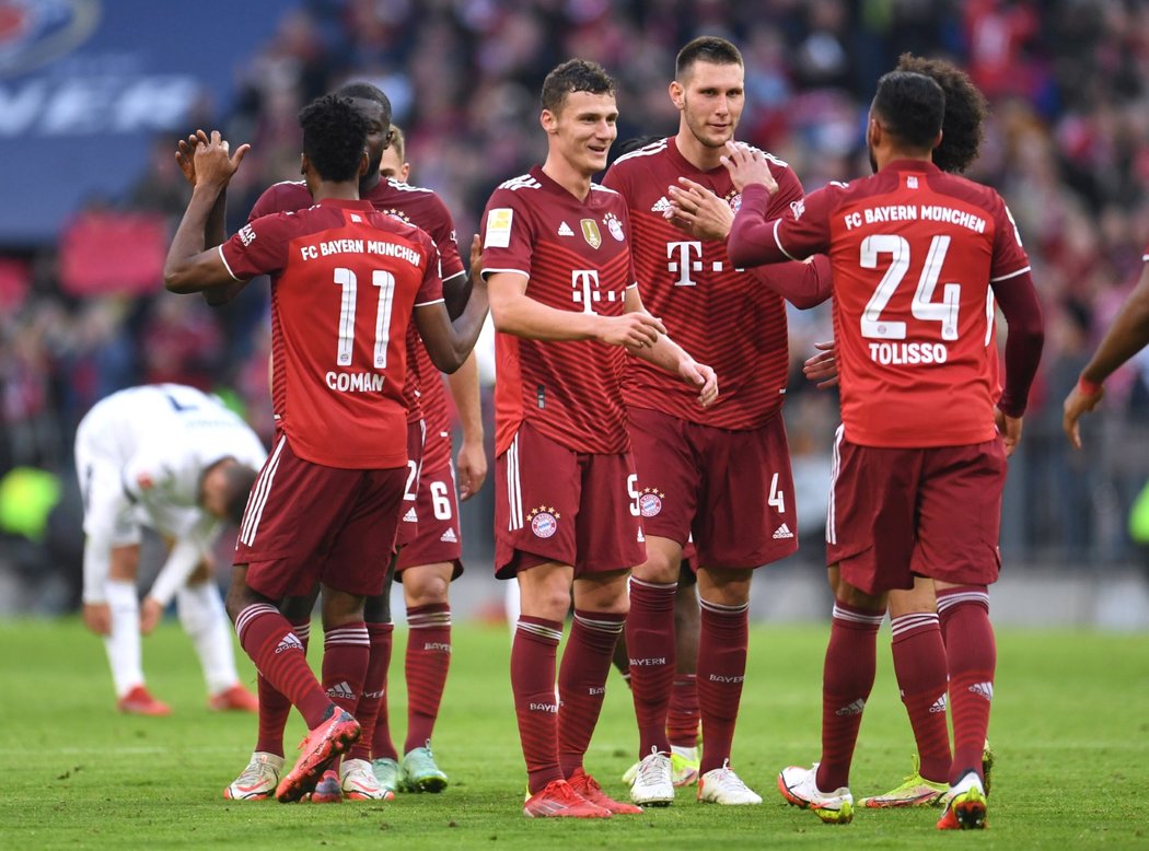 Fotbalisté Bayernu Mnichov porazili v bundeslize Hoffenheim 4:0