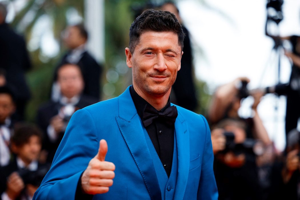 Robert Lewandowski na festivalu v Cannes