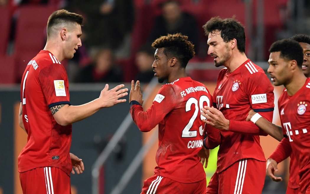 Bayern Mnichov zvítězil na hřišti Augsburgu 3:2
