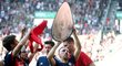 Hráči Bayernu slaví mistrovský titul