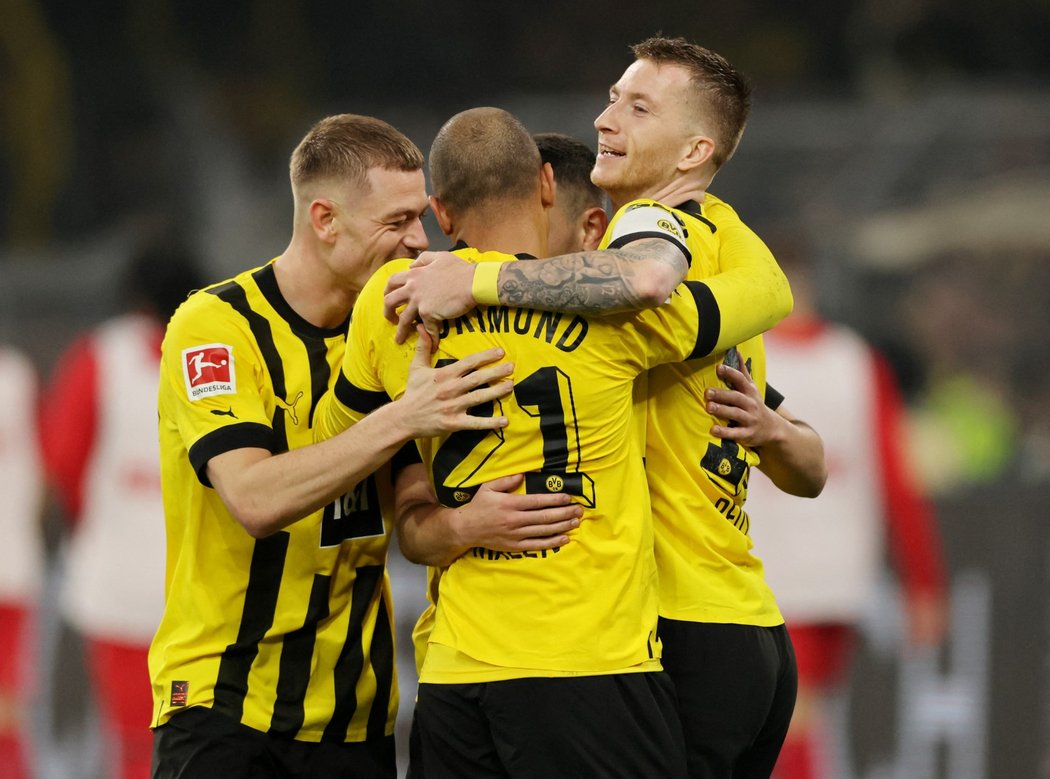 Radost hráčů Dortmundu