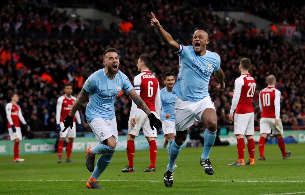 Kapitán Manchesteru City slaví gól na 2:0