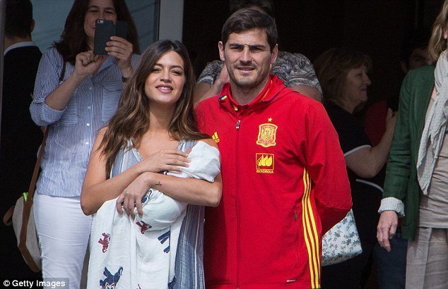 Španělský gólman Iker Casillas a jeho exmanželka Sara Carbonerová