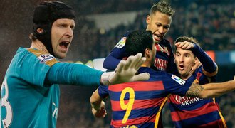 Čech jde na Barcelonu: Messi, Neymar a Suárez? Hrají jako minitým