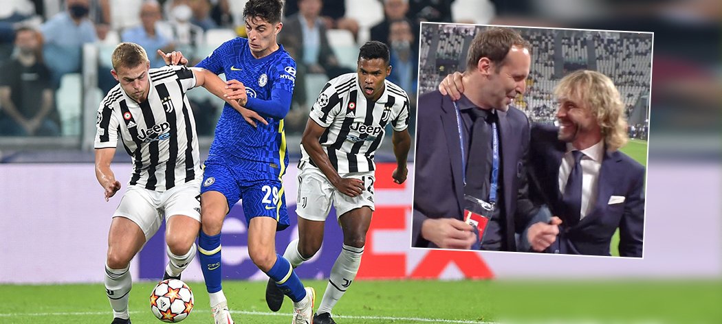 Souboj Juventusu s Chelsea v Lize mistrů svedl poprvé proti sobě Pavla Nedvěda a Petra Čecha ve funkcionářských rolích