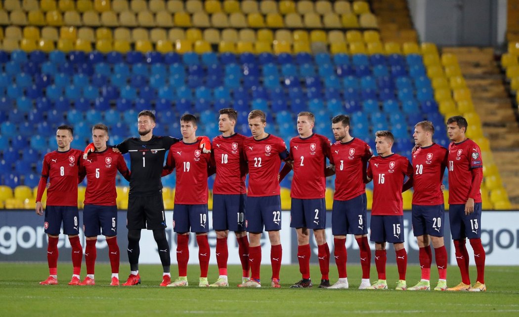 Česká reprezentace před zápasem kvalifikace o postup na MS proti Bělorusku