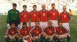 Tým České republiky před zápasem s Brazílií v rámci semifinále Konfederačního poháru v roce 1997 v Saúdské Arábii. Utkání vyhráli "kanárci" 2:0
