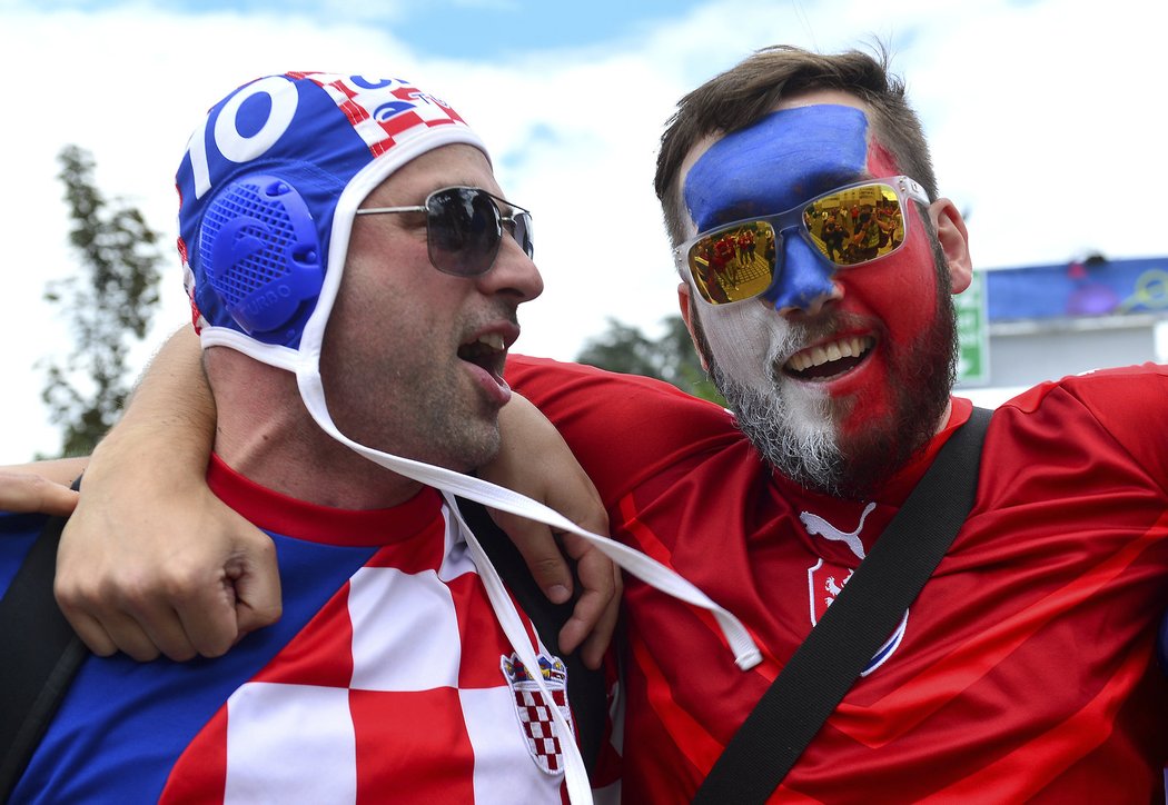 Fanoušci Česka i Chorvatska si před vzájemným duelem rozuměli