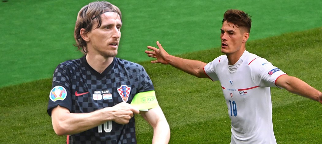 Luka Modrič a Patrik Schick jsou největšími hvězdami Chovatska a Česka