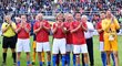 Legendární čeští fotbalisté při exhibičním utkání v Olomouci u příležitosti 100 let od založení klubu