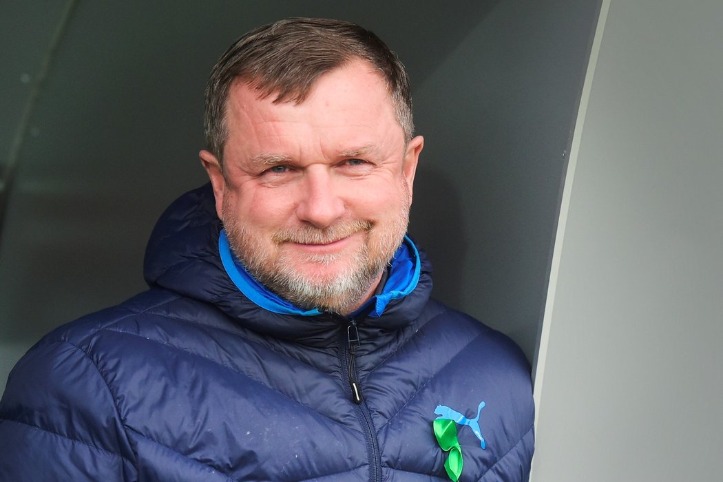 Plzeňský kouč Pavel Vrba se usmívá během duelu s Teplicemi