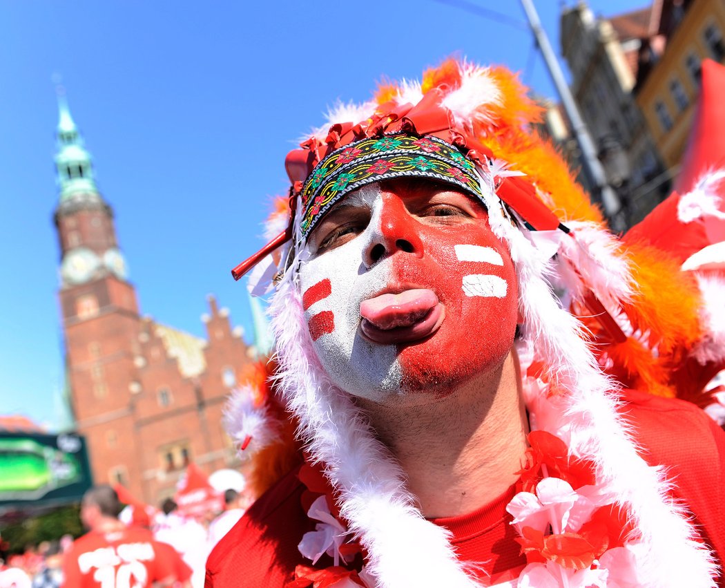 Čeští a polští fanoušci před vzájemným utkáním ve Wroclawi