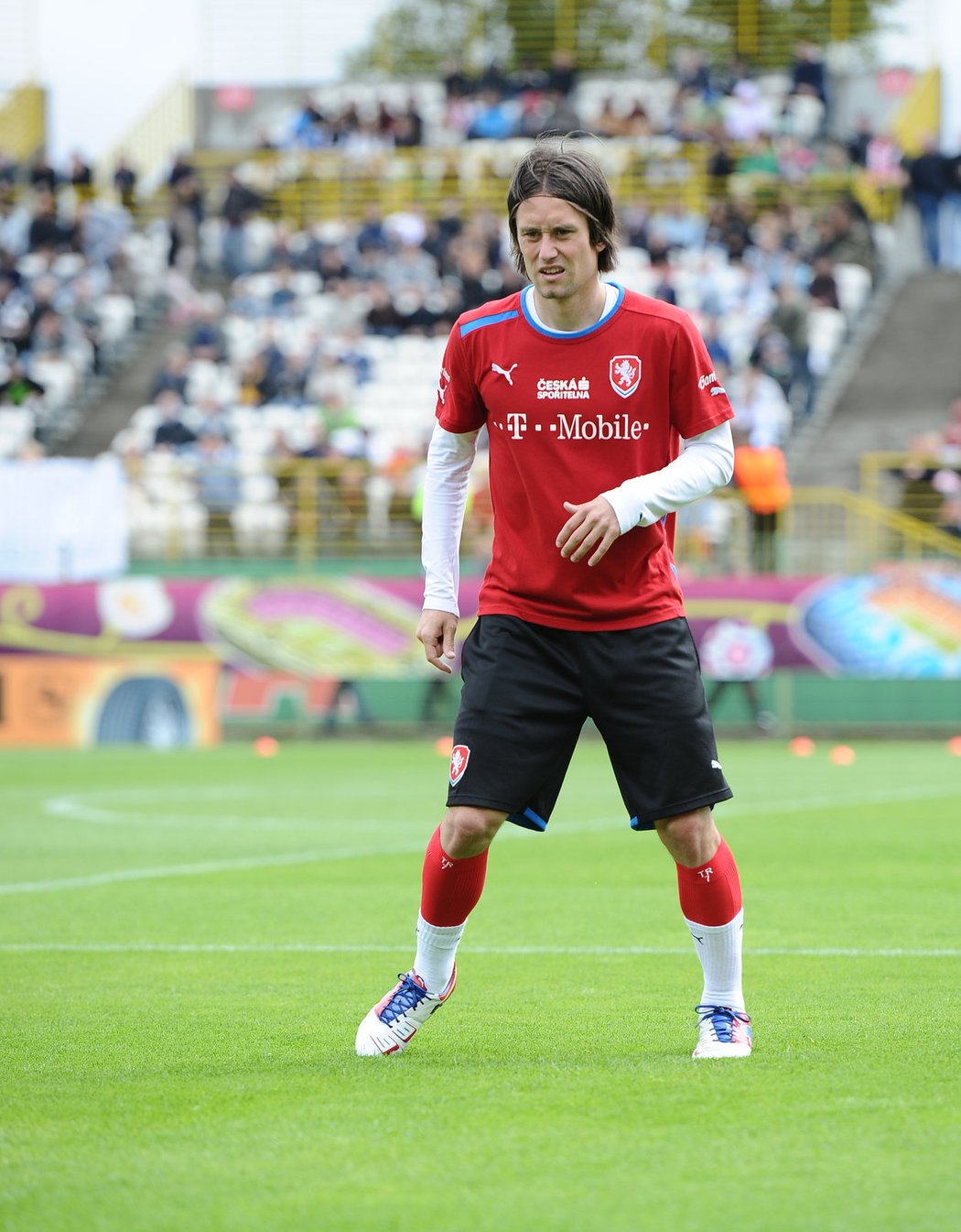 Tomáš Rosický na tréninku české reprezentace během mistrovství Evropy v Polsku