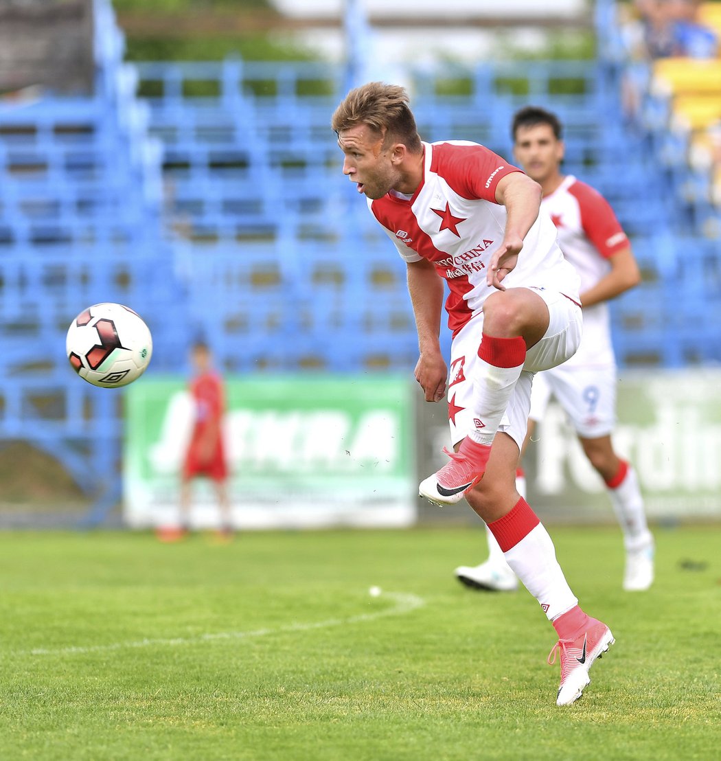 Nová posila pražské Slavie Daniel Trubač poprvé v akci