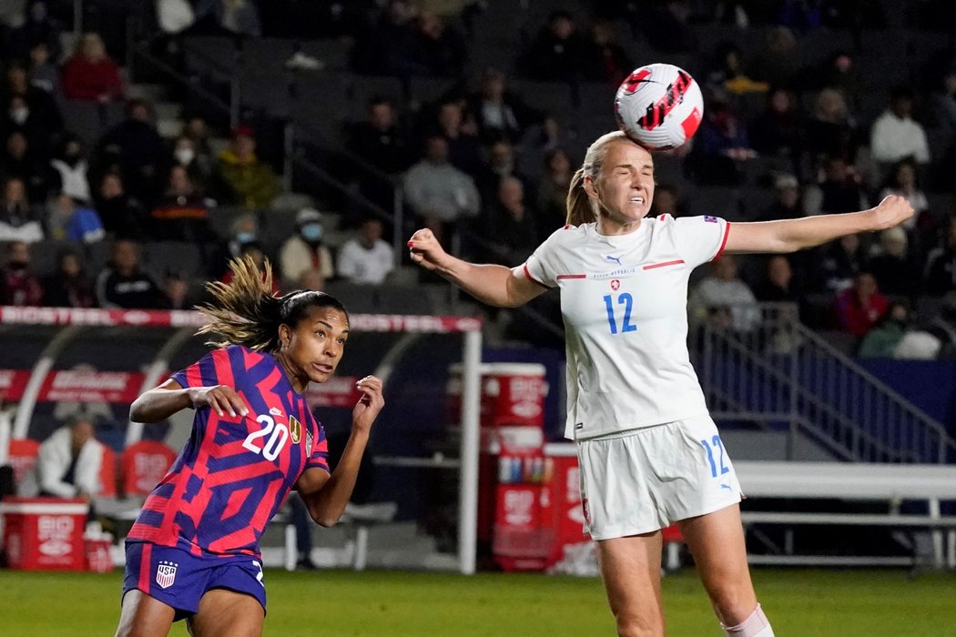 České fotbalistky remizovaly na úvod turnaje SheBelieves Cup s mistryněmi světa z USA 0:0