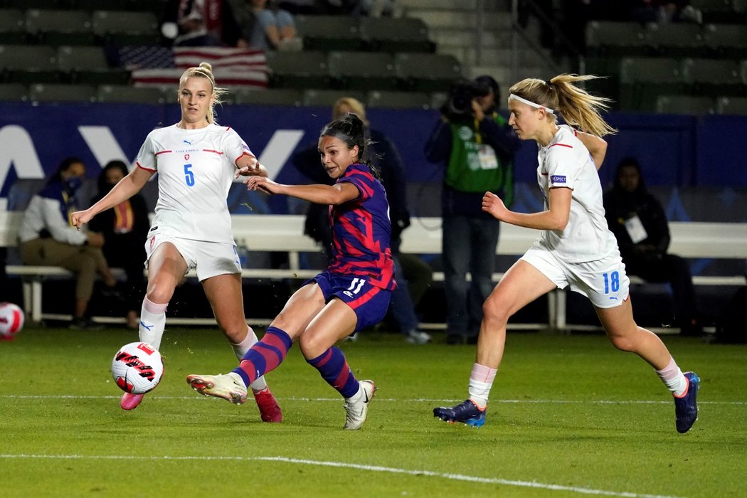 České fotbalistky remizovaly na úvod turnaje SheBelieves Cup s mistryněmi světa z USA 0:0