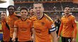 Hráči Wolverhamptonu slaví postup do Premier League
