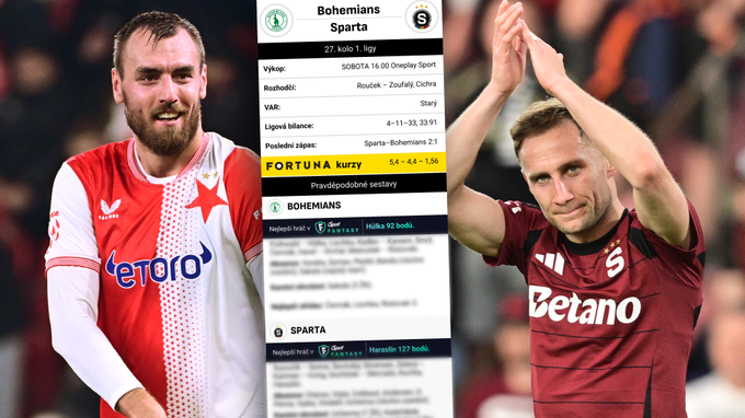 Pravděpodobné sestavy: Vrací se Chorý, Sparta v posledním kole znovu nastoupí s Kuchtou Pravděpodobné sestavy: Vrací se Chorý, Sparta v posledním kole znovu nastoupí s Kuchtou