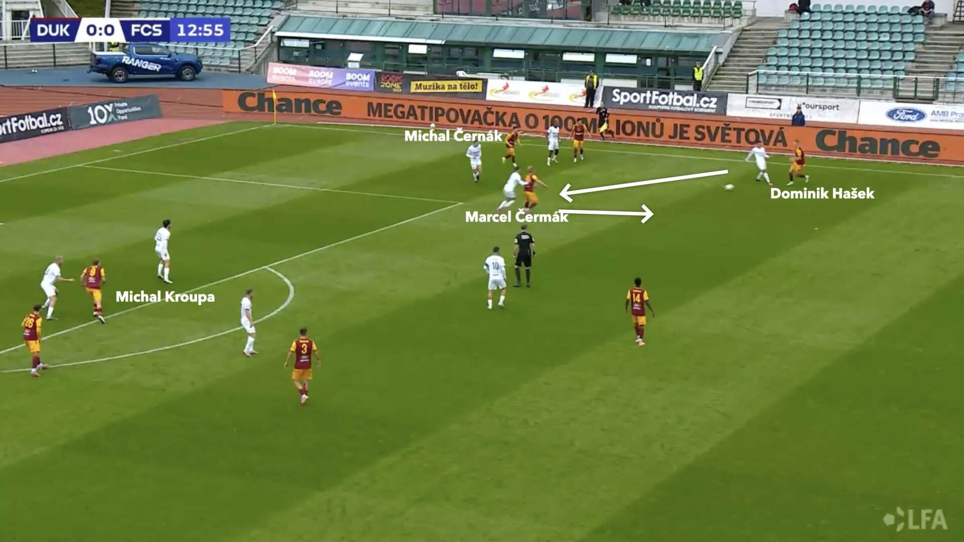 Úryvek z utkání Dukly Praha proti Slovácku Úryvek z utkání Dukly Praha proti Slovácku