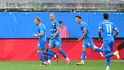 Radost hráčů Mladé Boleslavi po gólu na 1:0