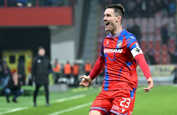 Plzeňský Lukáš Kalvach se raduje z gólu Plzeňský Lukáš Kalvach se raduje z gólu